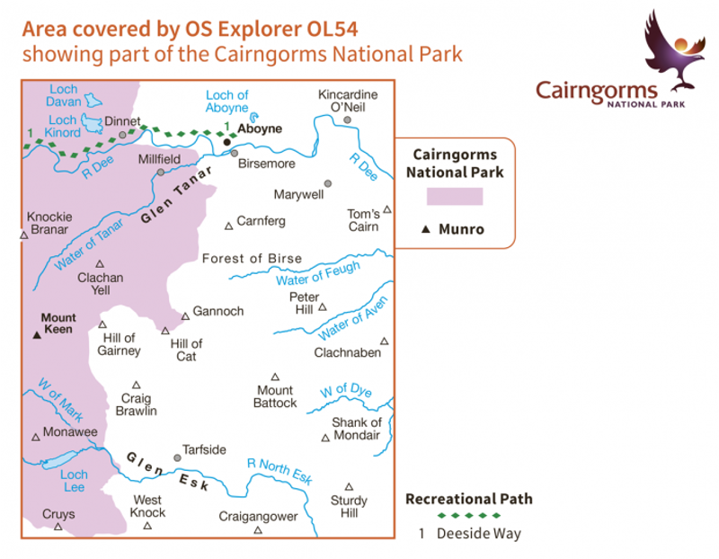 OS Explorer Map 54 - Glen Esk and Glen Tanar-1